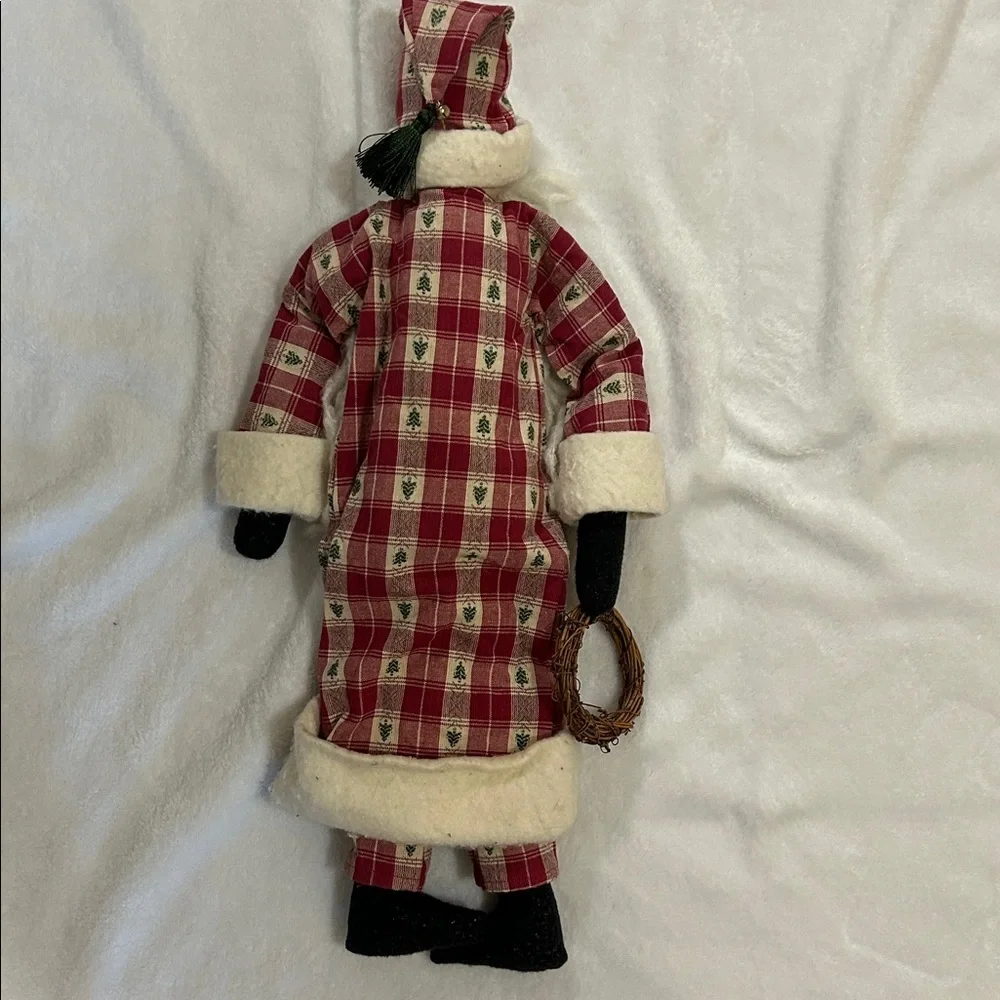 Plaid Santa Claus Holiday Decor